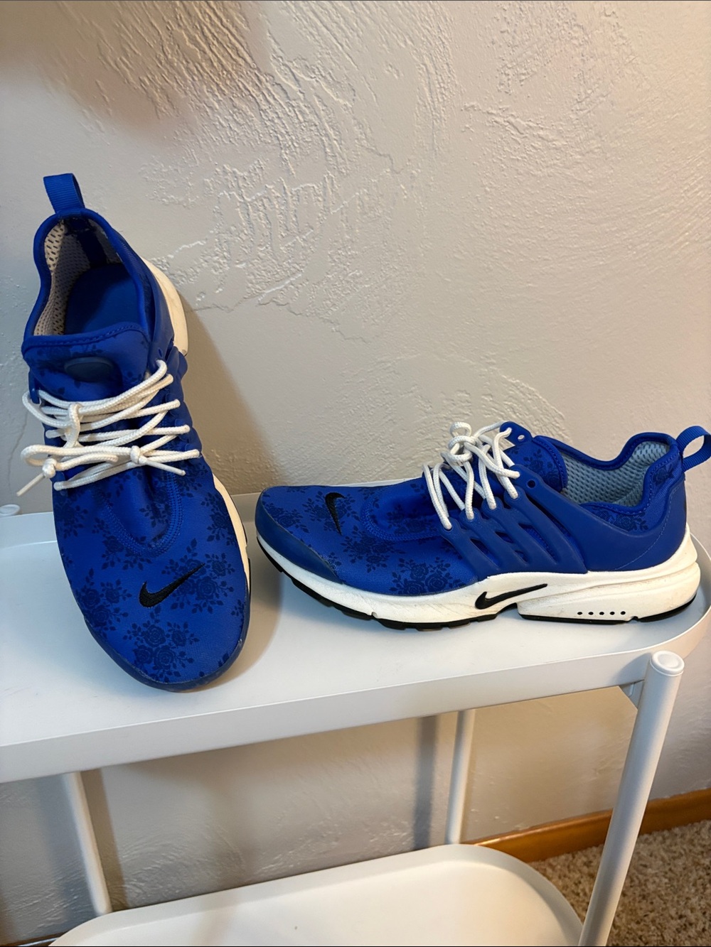Nike Royal Blue and White Women's Athletic Sneakers